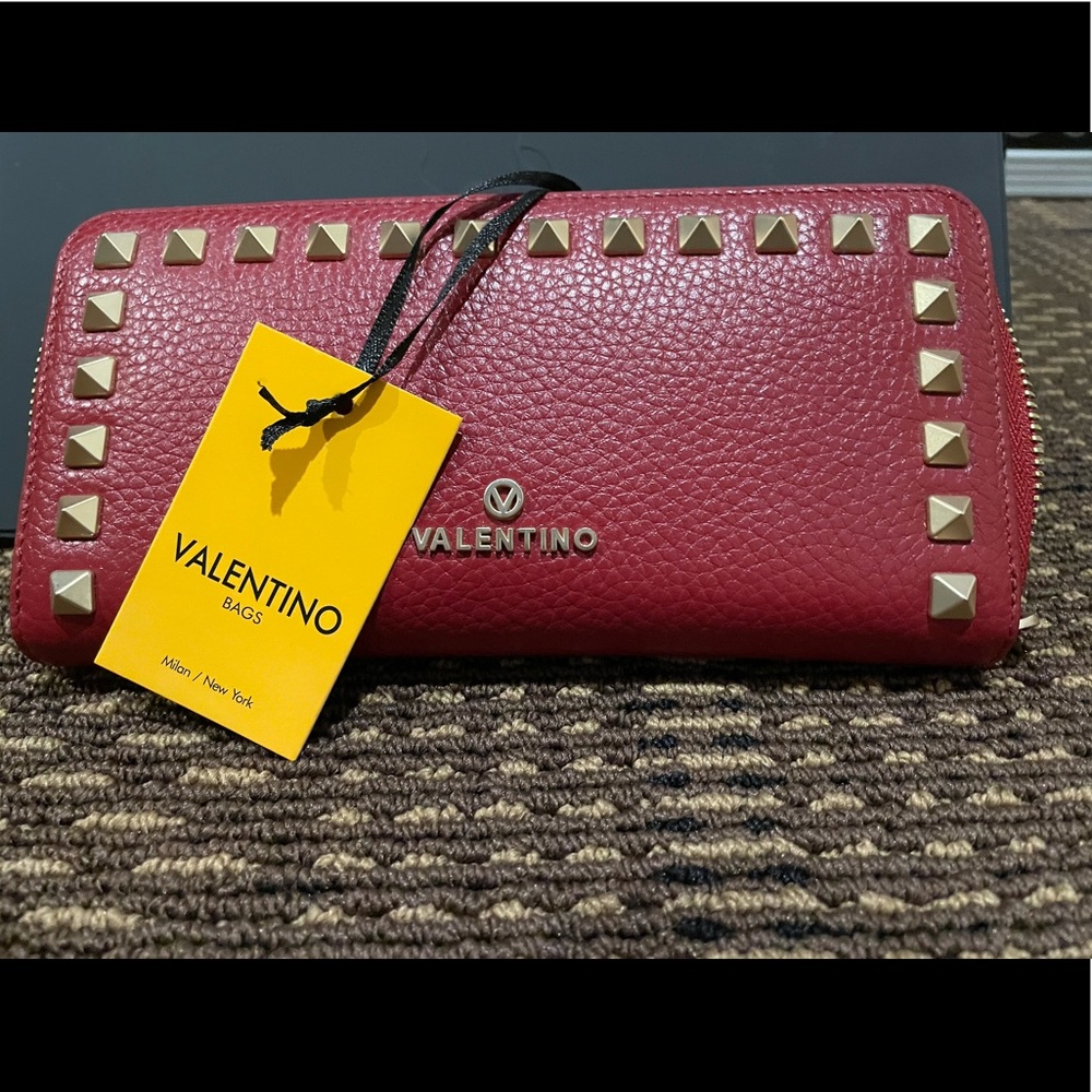 Valentino Red Leather Wallet Women’s